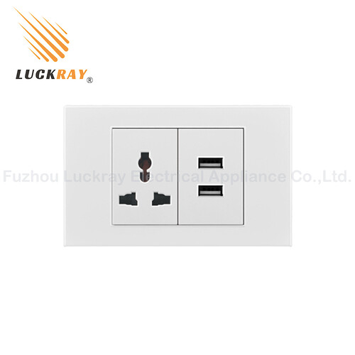 Multi-Countries-Applicative-Wall-Socket-Plus-2-USB-Outlets