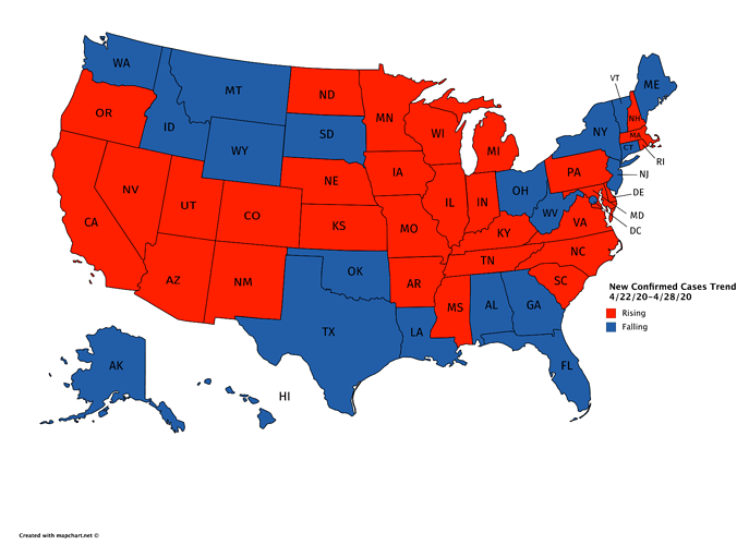 New Confirmed Cases Trend 4_22_20-4_28_20