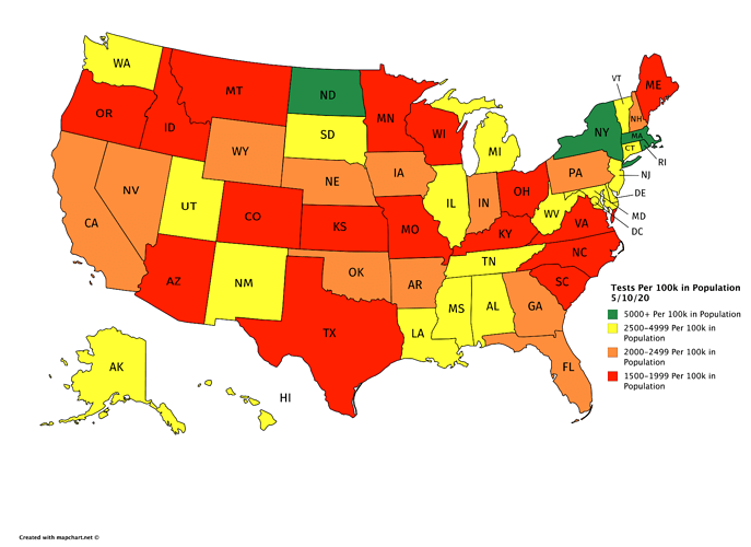 Tests Per 100k in Population 5-10-20