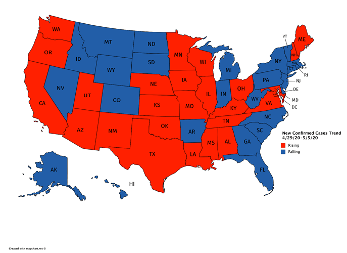 New Confirmed Cases Trend 4_29_20-5_5_20