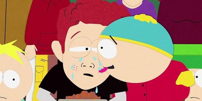 Cartman-licks-tears-off-Scott-Tenormans-face