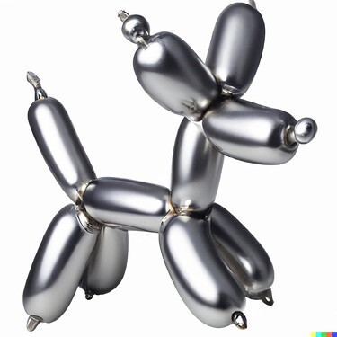 DALL·E 2022-08-08 16.23.52 - Doge metal balloon animal, Jeff Koons style