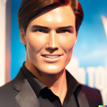 DALL·E 2022-08-08 16.25.17 - A wax statue of Tom Cruise, portrait