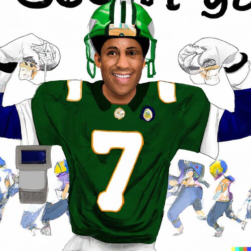 DALL·E 2022-12-06 08.53.20 - quarterback geno smith, number 7, as a goat