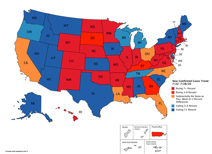 New Confirmed Cases Trend 7_22-7_28_20