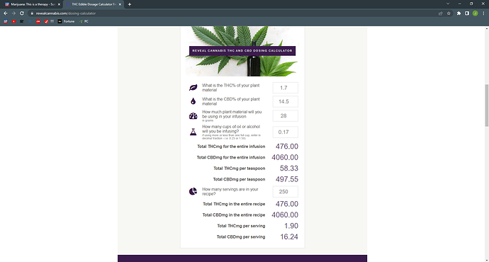 THC Edible Dosage Calculator Free _ Reveal Cannabis - Google Chrome 8_17_2022 1_34_37 PM